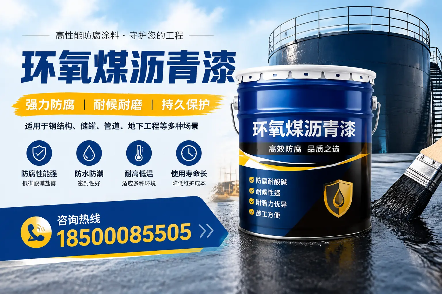 环氧煤沥青漆在工业中的应用，江汉企业的选择